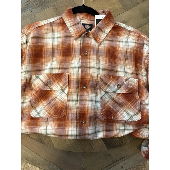 Ronnie Sandoval Dickies Flannel Long Sleeve Shirt Burnt Ombré Size XS NWT - Picture 1 of 6